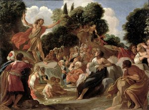 San Giovanni Battista predica (pannello)